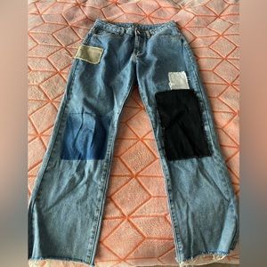 Shein patched jeans for everyday fit